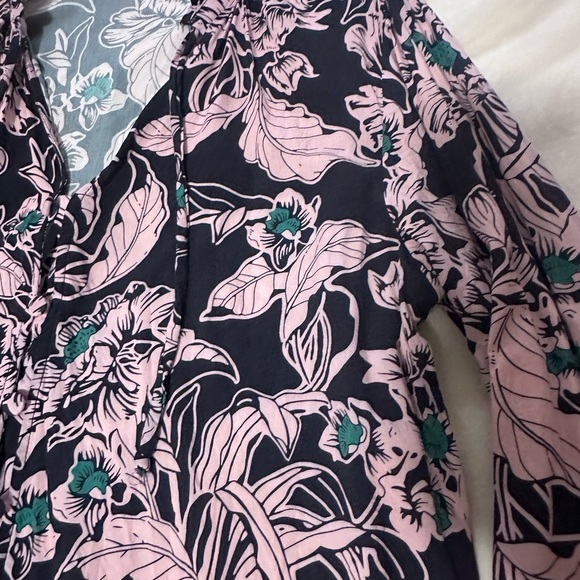 Maaji Floral Swim Coverup in Pink and Navy L - Picture 3 of 5